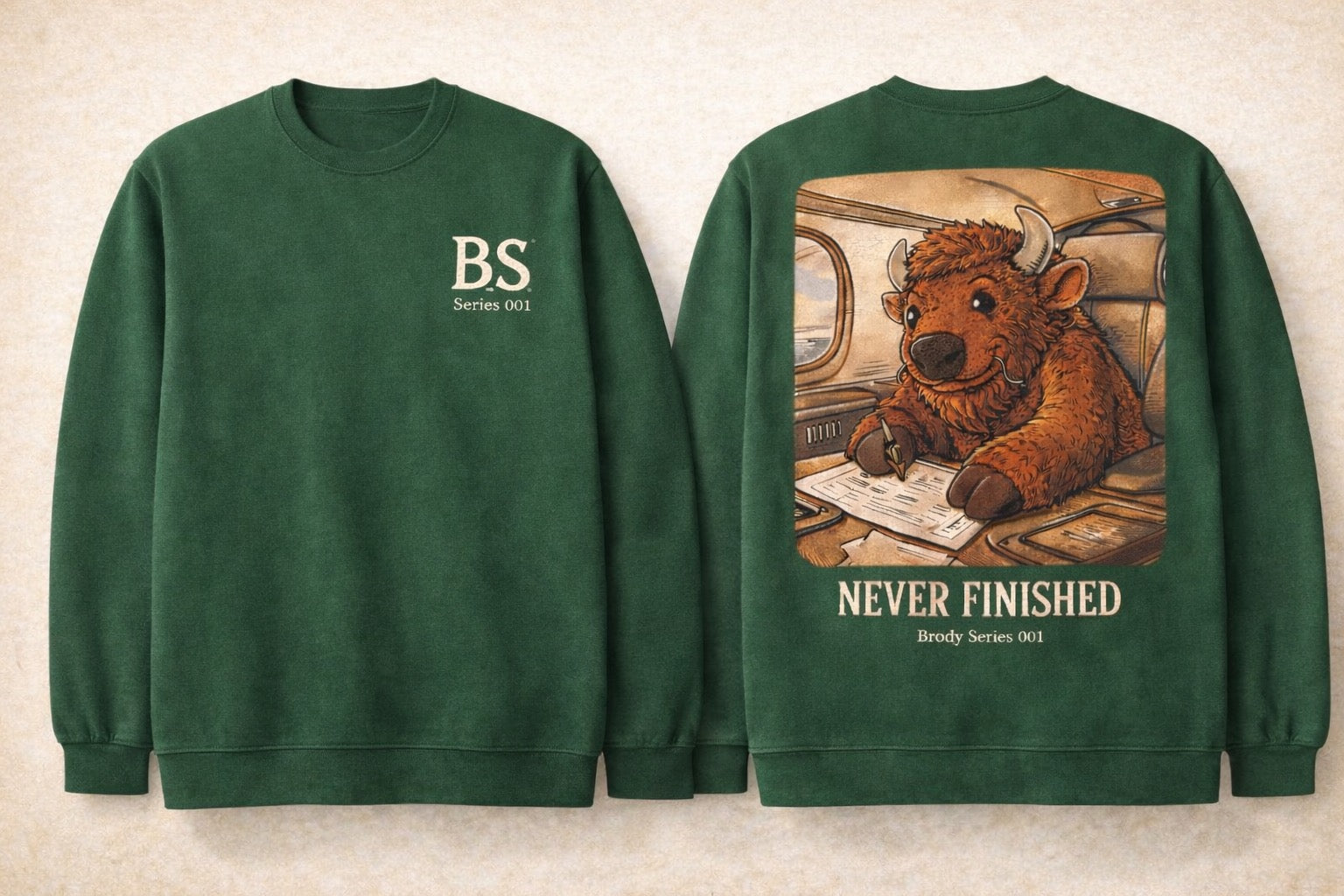 Brody Buffalo “Never Finished” Series 001 Sweatshirt