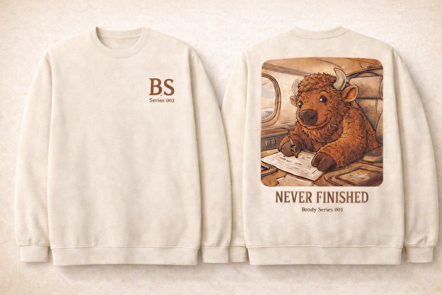 Brody Buffalo “Never Finished” Series 001 Sweatshirt