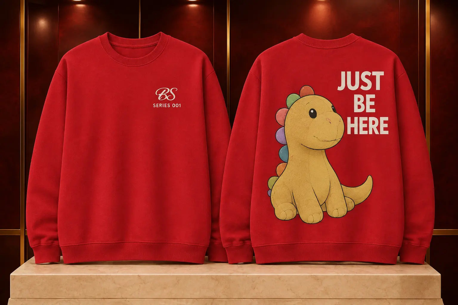 Diny “Just Be Here” Series 001 Sweatshirt — Buffalo Series locked artwork product view