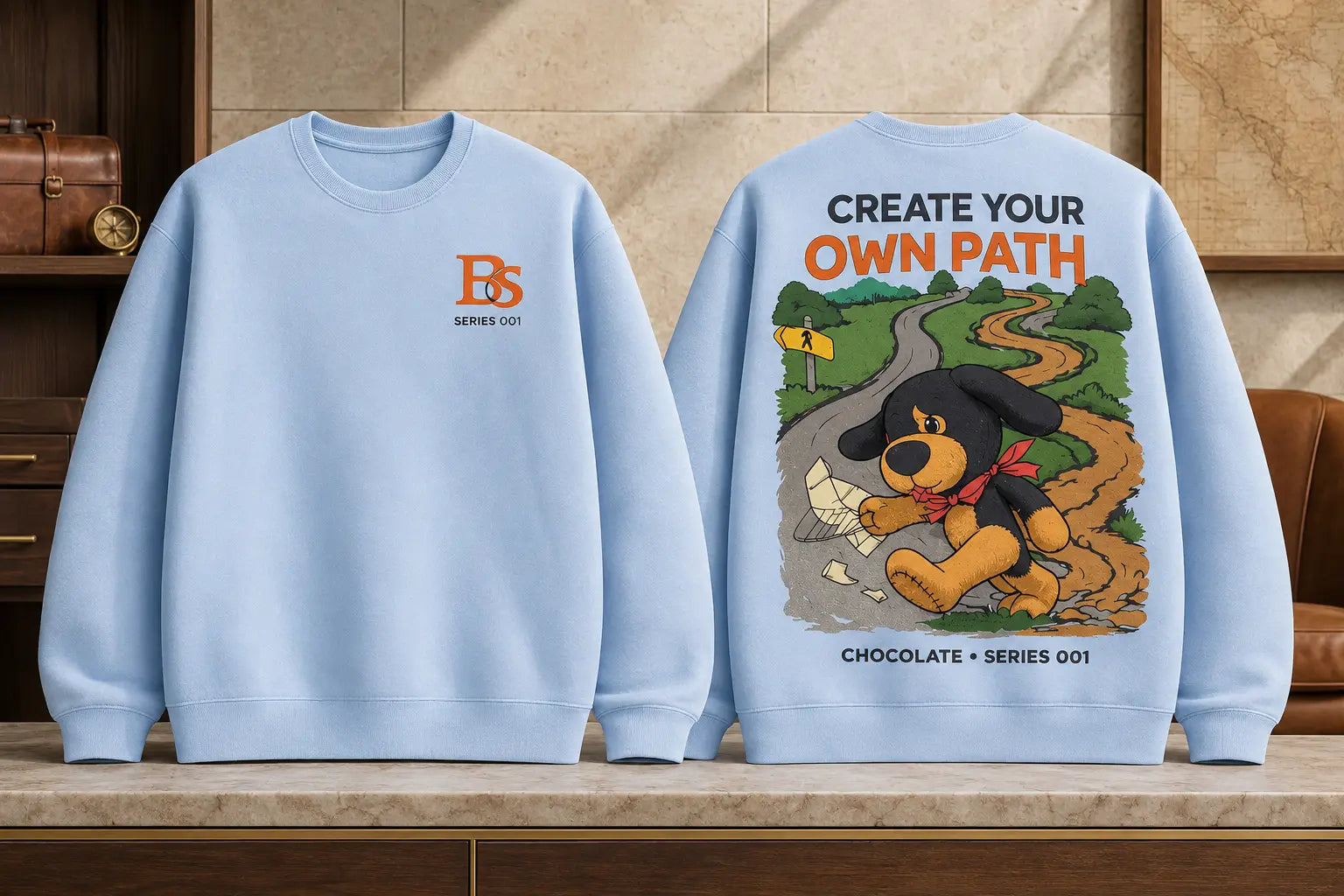 Chocolate "Create Your Own Path" Series 001 — Buffalo Series locked artwork product view