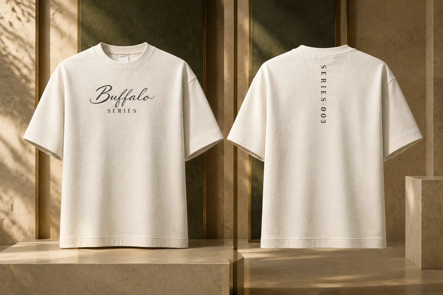 Buffalo Series 003 — The Ivory Standard Tee — Buffalo Series locked artwork product view